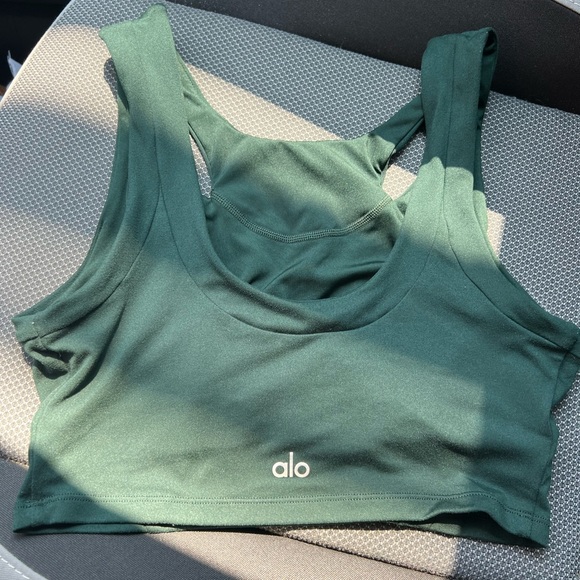 ALO Yoga Tops - Alo yoga Green Sports bra/top